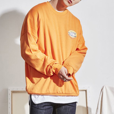 브릴리언스맨투맨 4color(검정.오렌지.백색.밤색) 남자 맨투맨 티셔츠 스웻셔츠